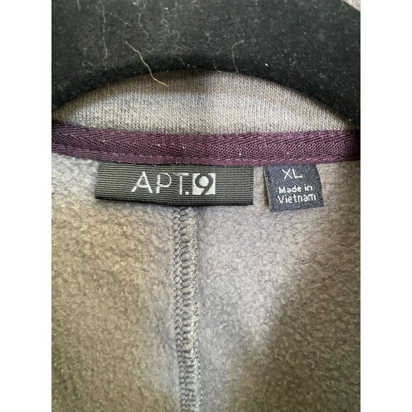 Apt. 9 Mens Gray Full-Zip Mock Neck Jacket Size XL Soft Casual Layers Cotton - Picture 4 of 7